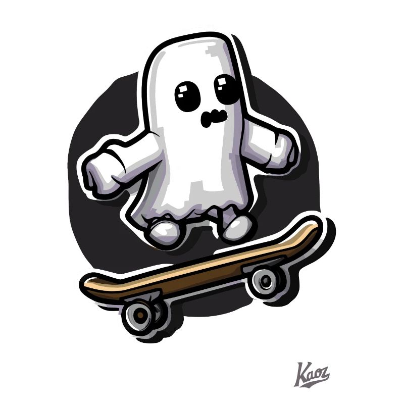 Funny Skateboard Ghost