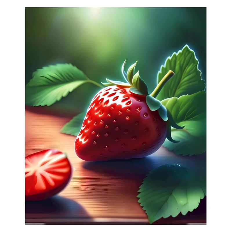 Rote saftige Erdbeere