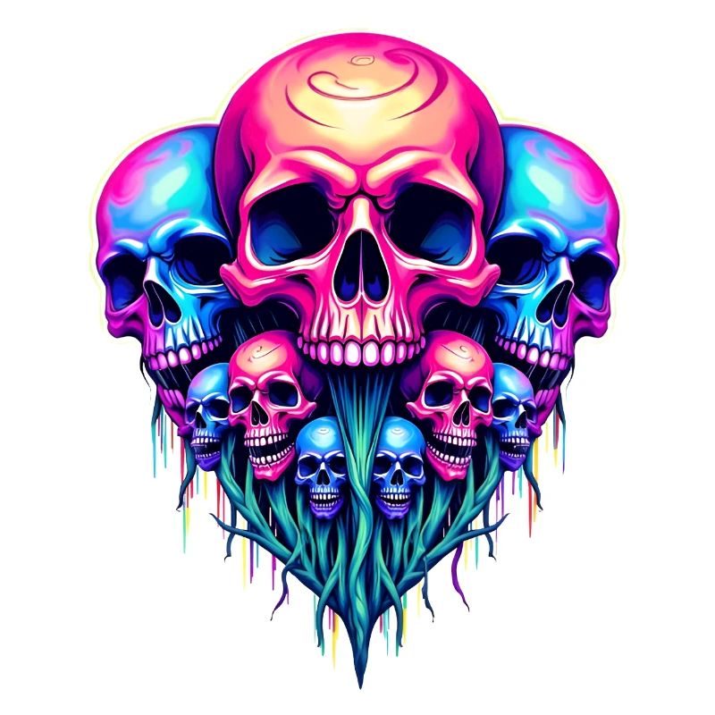 Psychedelic skull