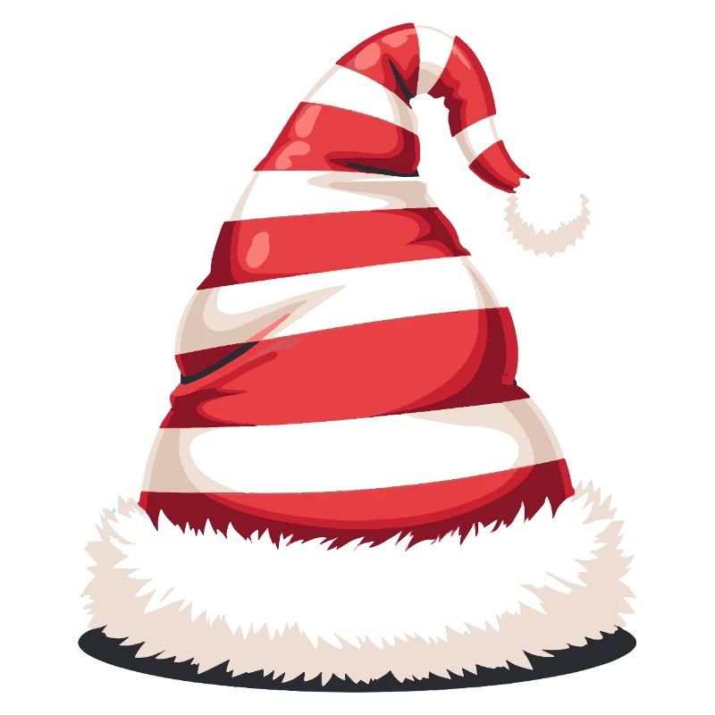 Candy Stripe Santa Hat