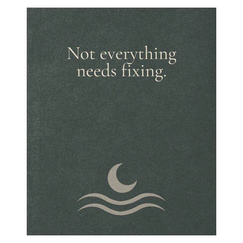 Not everything needs fixing