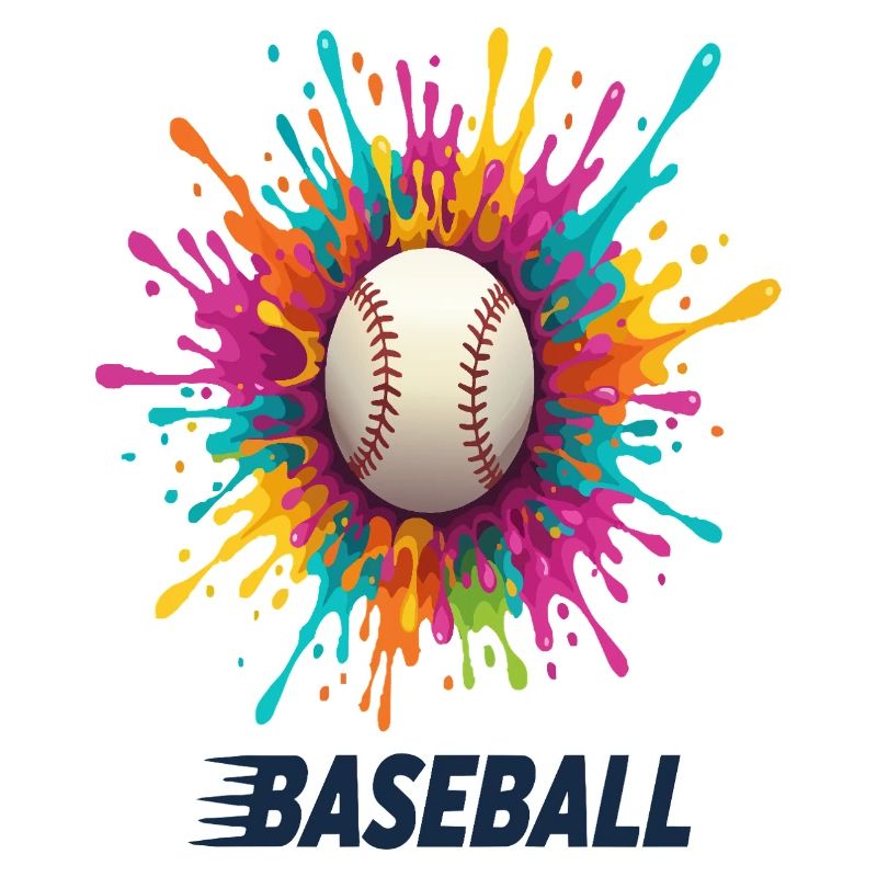 Lebhafter Baseball-Splash-Burst