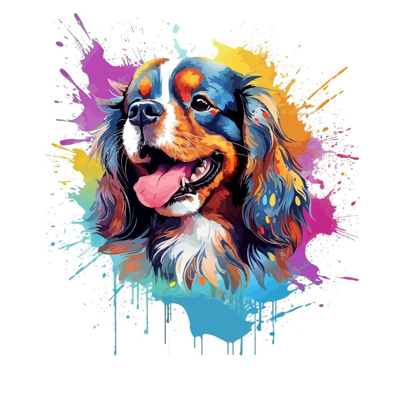 Cavalier King Charles Spaniel Splash Color