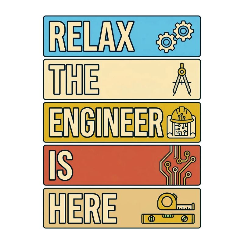 Relax The Engineer Is Here Retro Geschenk