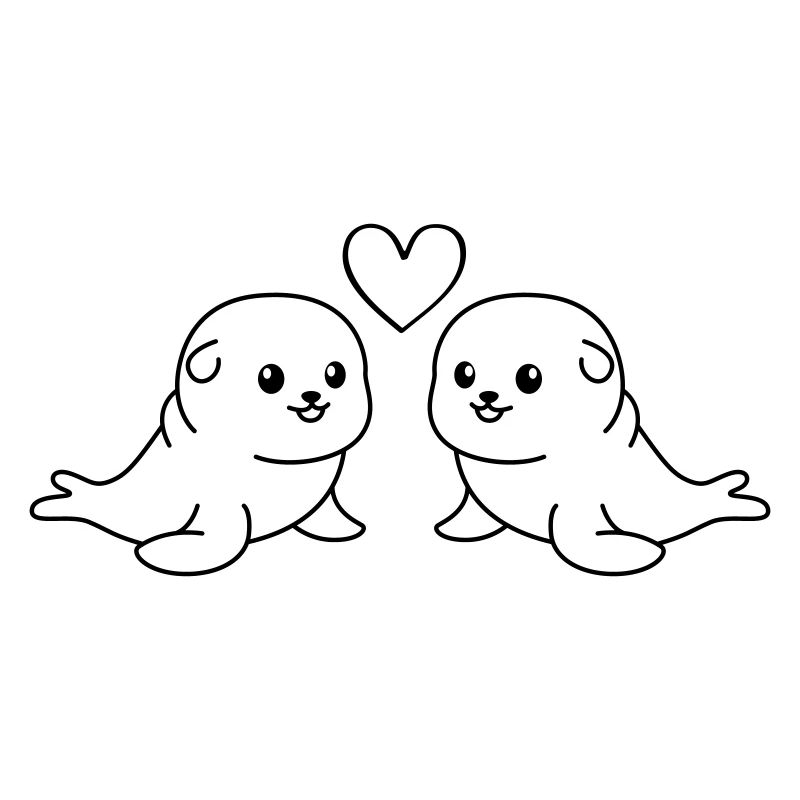 Robbe Tier Paar Liebe