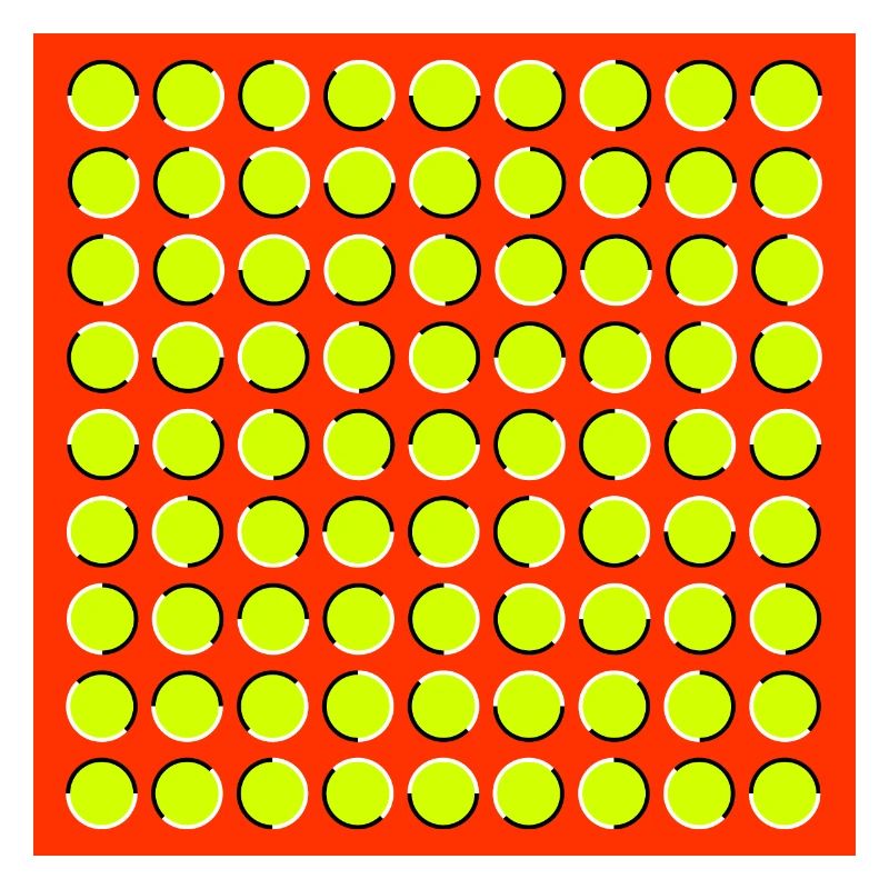 optical illusion - moving circles
