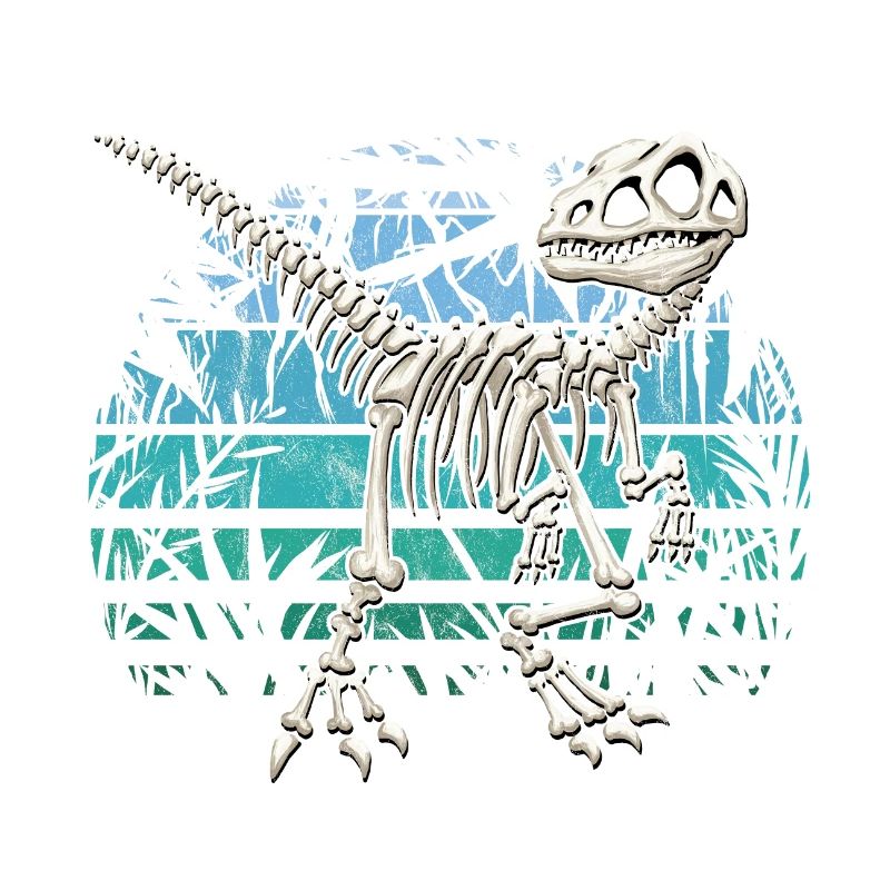 Skelett Raptor Velociraptor blauer Dschungel Dino