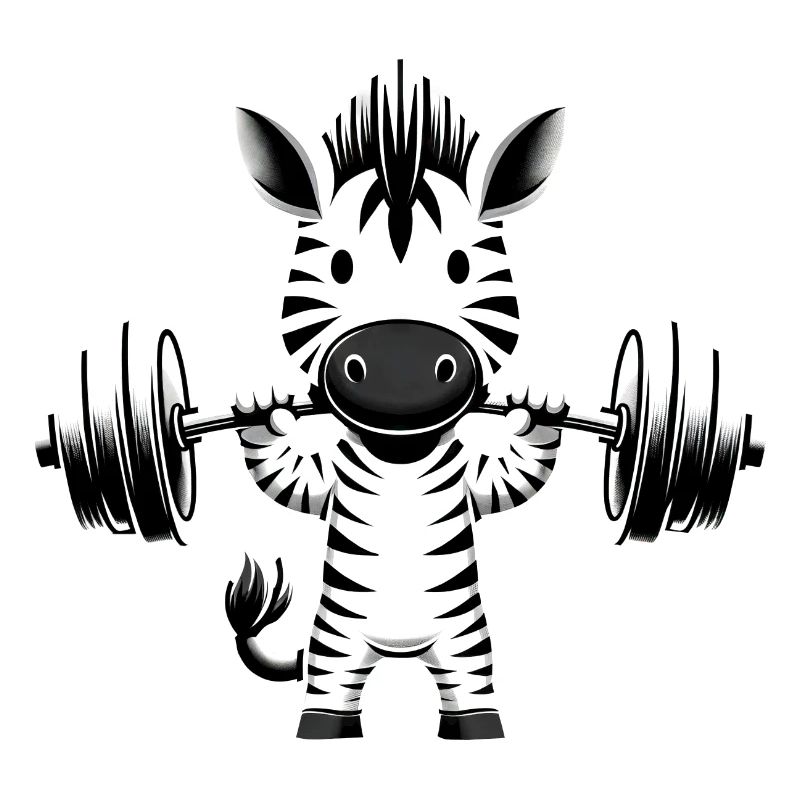 Zebra Workout Silhouette mit Hantel