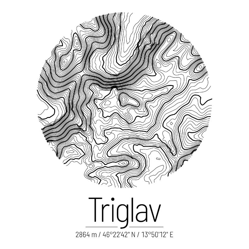 Triglav | Map topography design