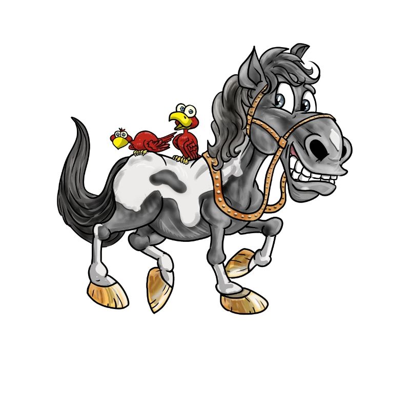 Süßes Pferd Pony Cartoon Comic Kinder Geschenk