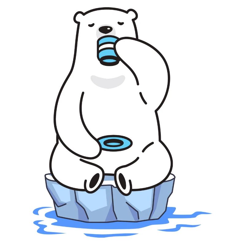 eisbader winterbader winterschwimmer eisbär tee