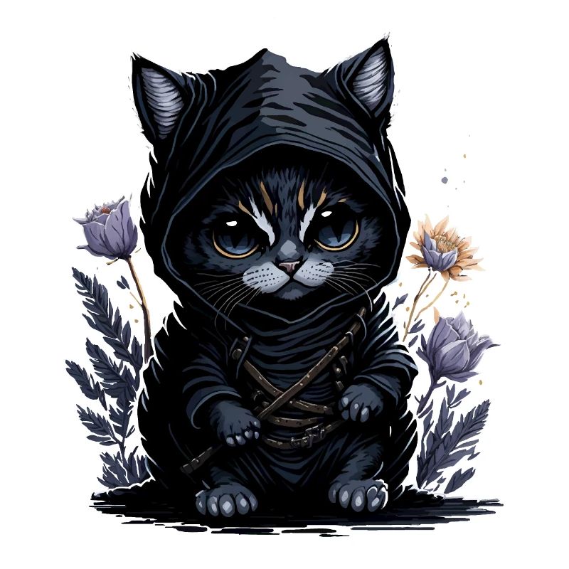 Fühle dich episch mit der Ninja-Katze