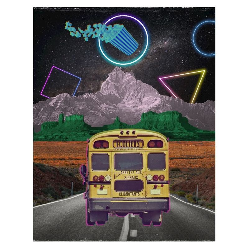 Bus Collage Poster