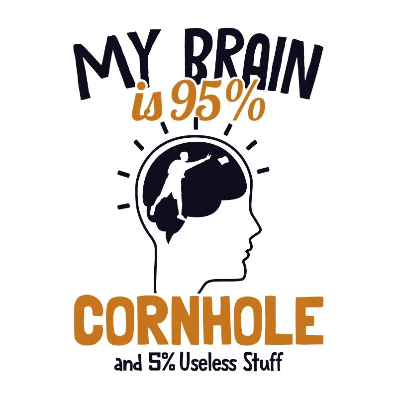 My Brain is 95% Cornhole Boards Bean Bag Game