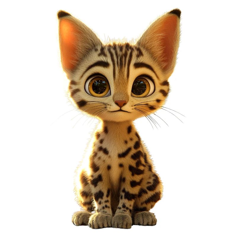 Savannah Chat Chat Maman Mignon Serval Léopard Chats
