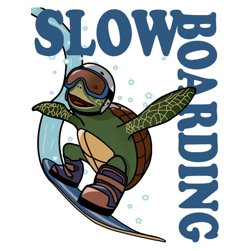 Snowboard Winter Turtle
