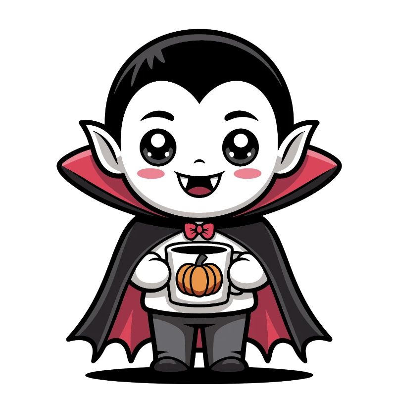 Pumpkin Vampire Halloween Design