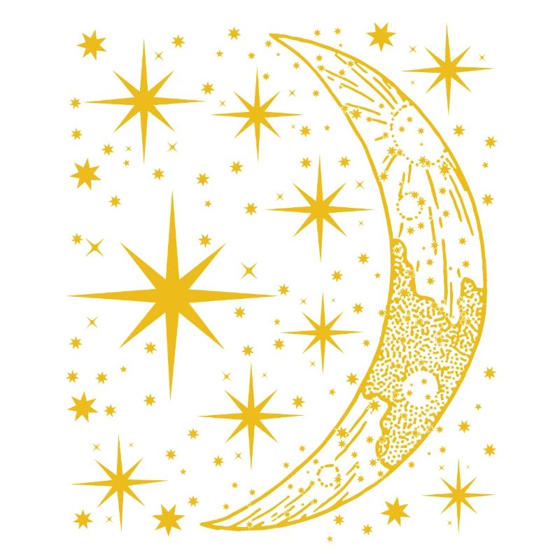 crescent moon. Night sky