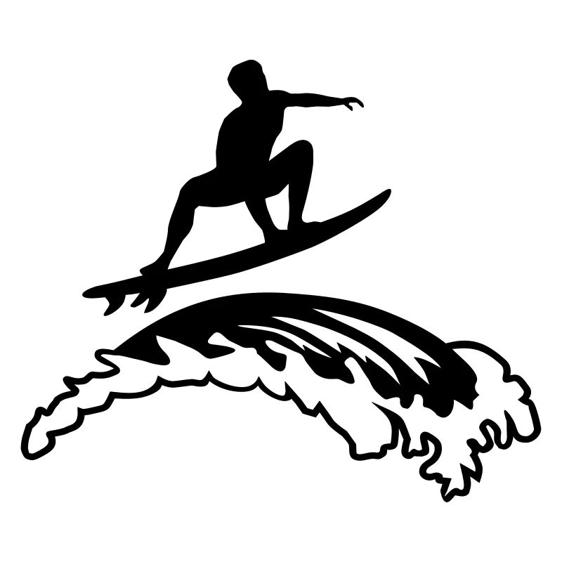 Surfers on wave
