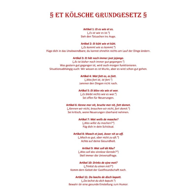 Et Kölsche Basic Law - Et Kölsche Basic Law