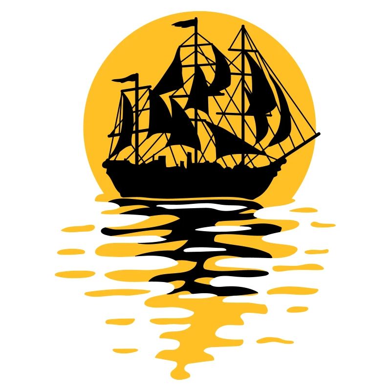 Sailing ship silhouette design