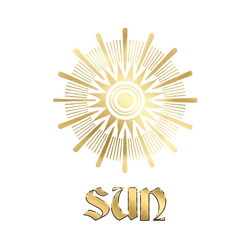 Soleil en or été tarot