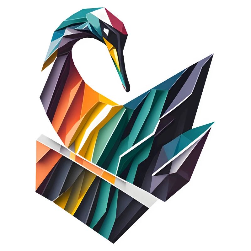 Geometrischer Schwan