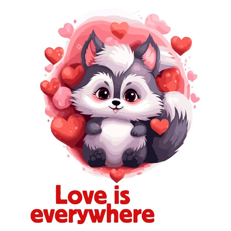 Animaux mignons de conception de la Saint-Valentin