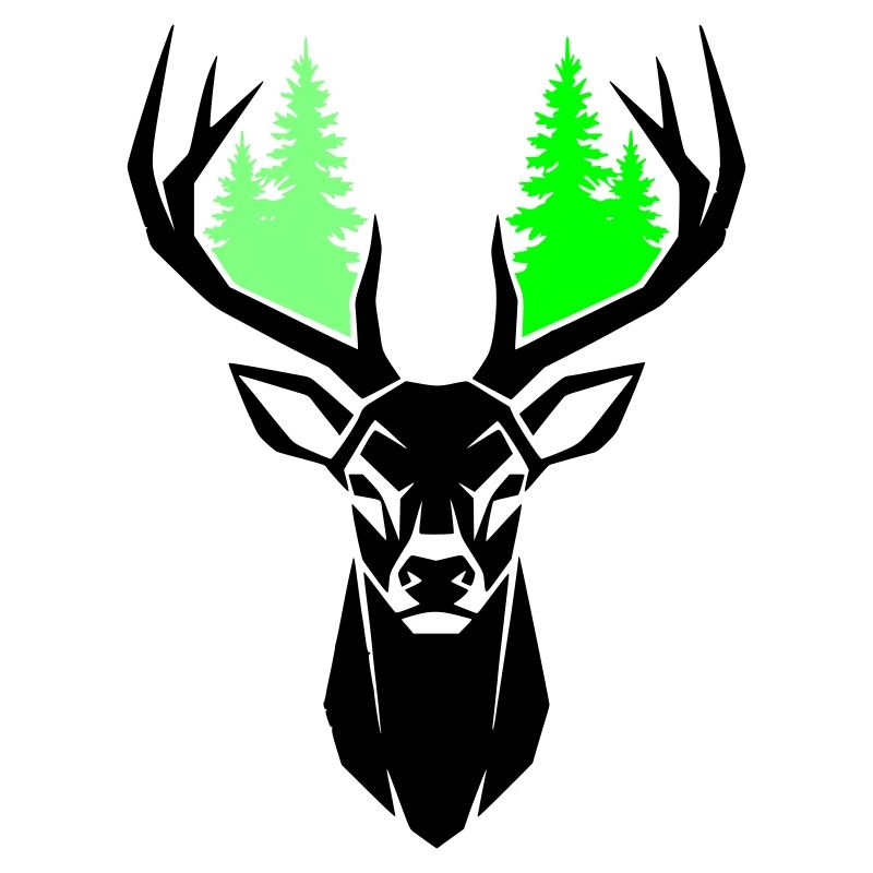 Deer Head Fir Trees Natural Green