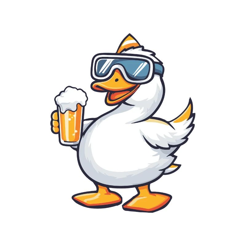 Gans Apres Ski Bier Comic