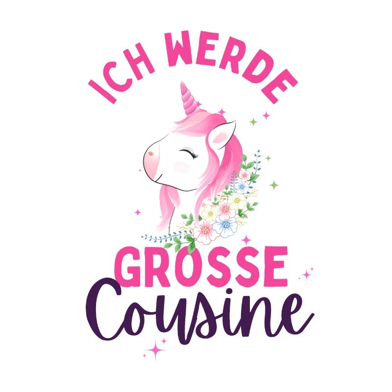 Ich werde Große Cousine 2024 Loading Einhorn Herz