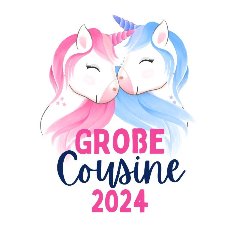 Ich werde große Cousine 2024 Einhorn Loading Süß