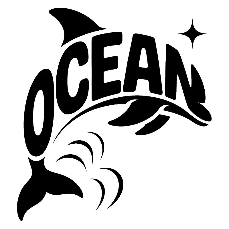 Ocean - Cooles Dolphin Ocean Logo