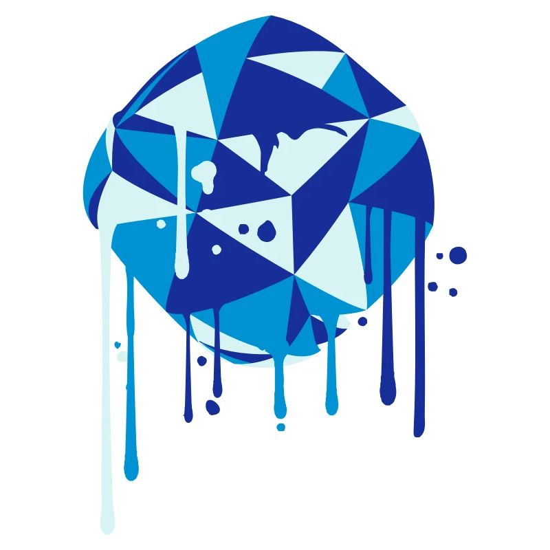 ball art spray graffiti drip round circle blue