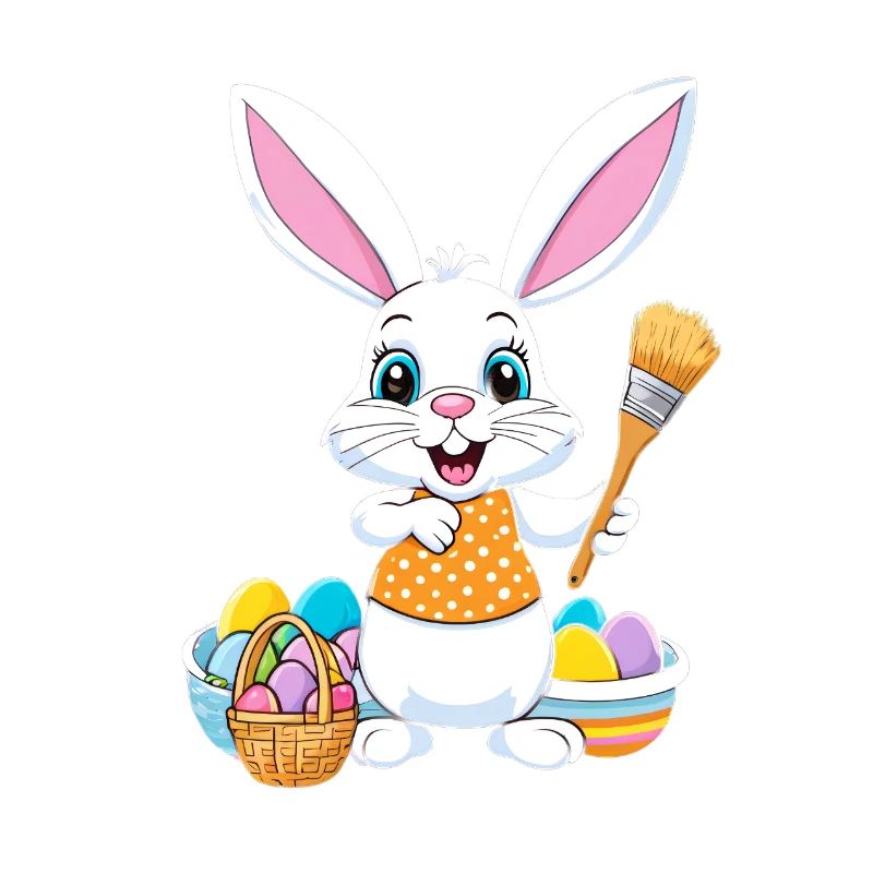 Easter bunny with Easter eggs