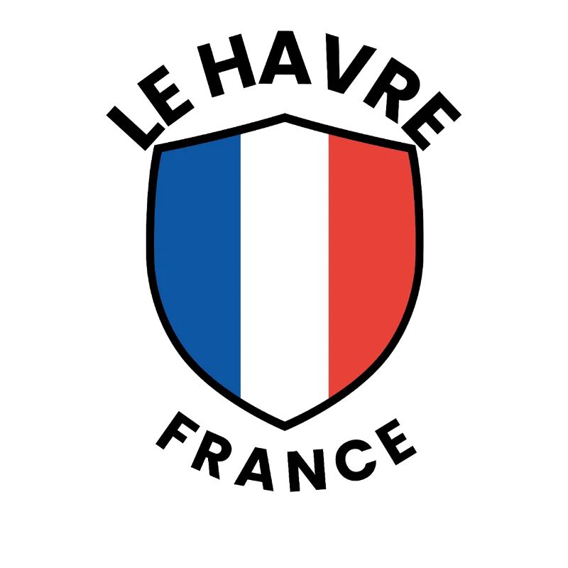 French Flag Shield with Blue and White Red