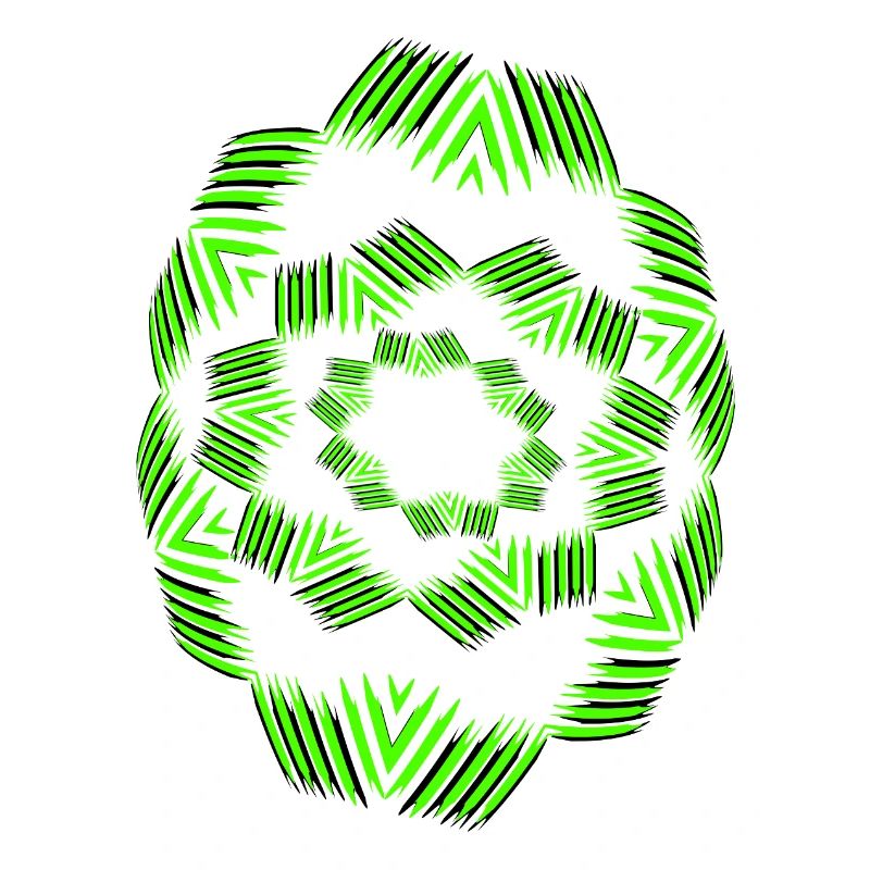 Neon Mandala Fächer Muster