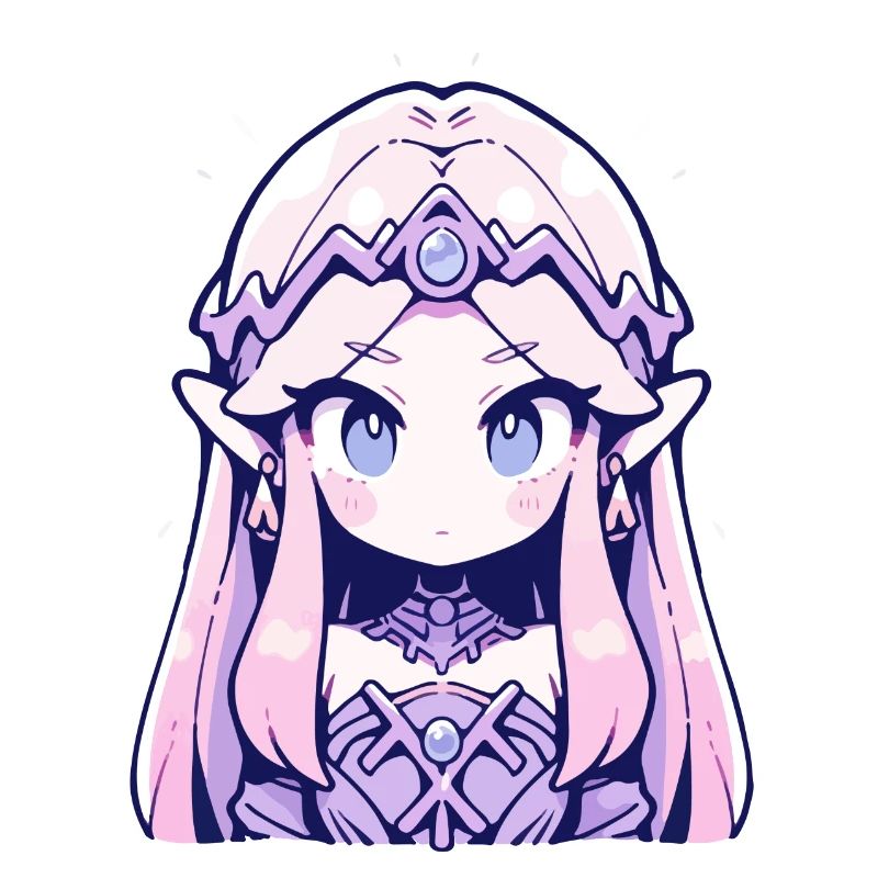 Princesse Chibi mignonne - Conception de conte de fées mignon