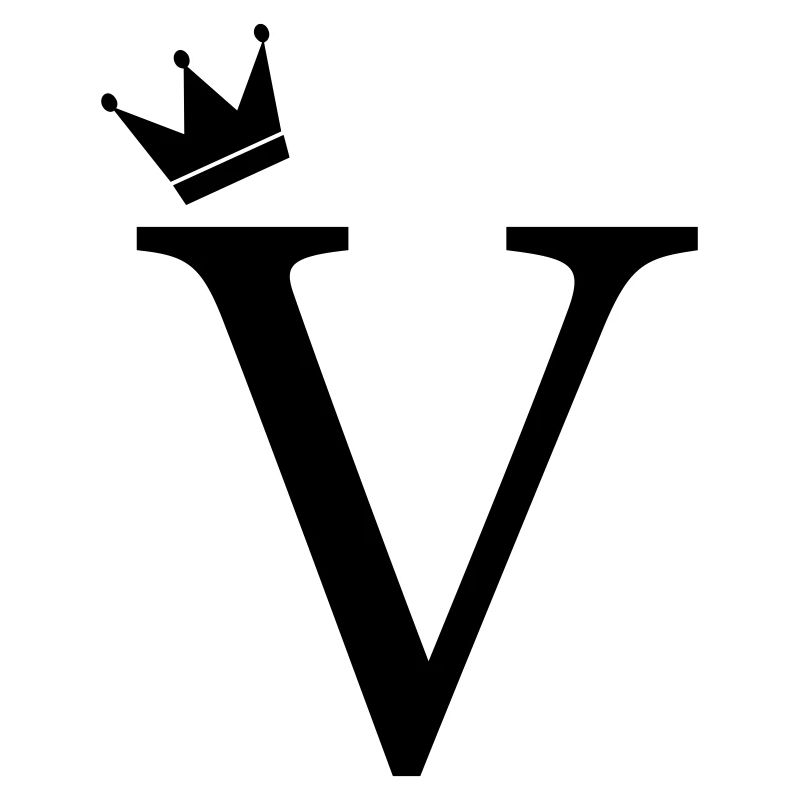 V Couronne monogrammée
