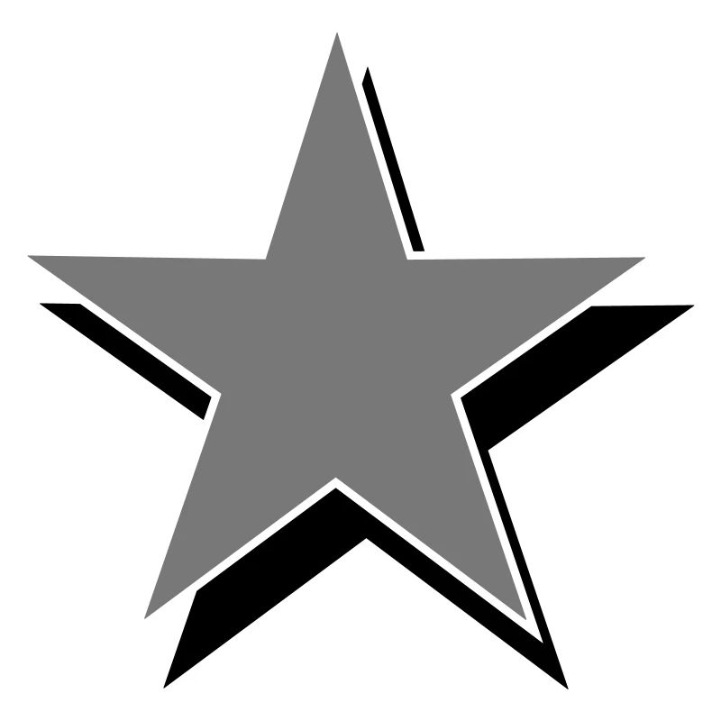 Stern mit Schlagschatten (Farbwechsel Möglich)