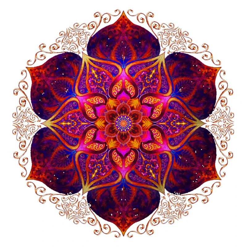Rote Mandala Blume