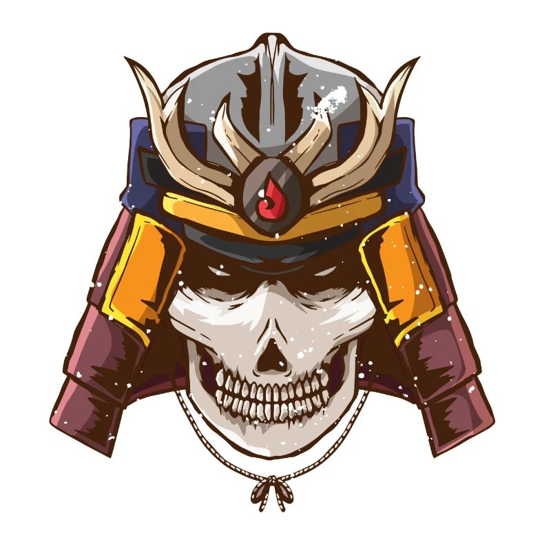 Samurai helmet armor skeleton helmet warrior fallen