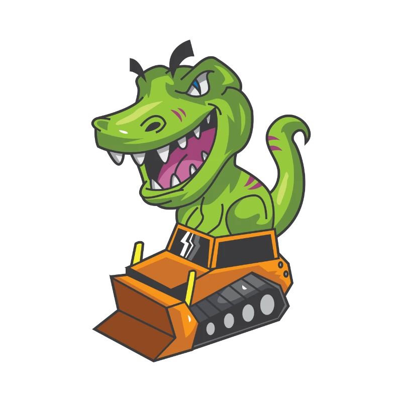 Dinosaur construction worker dino gift excavator