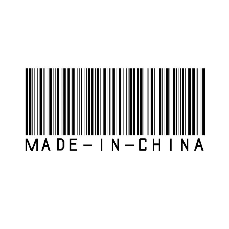 Made in China barcode denouncing globalization