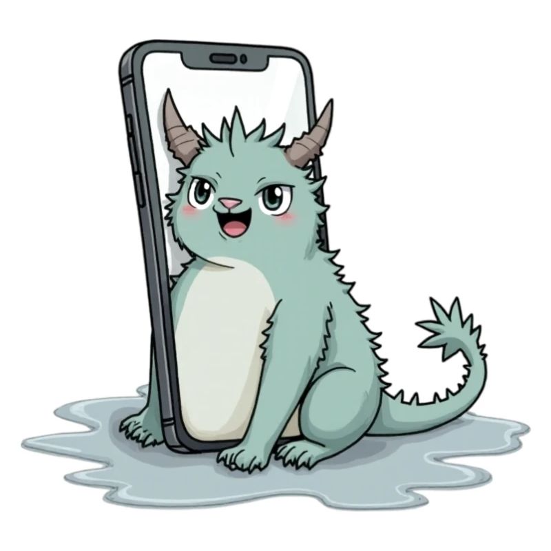 cute mythical creature fred on iPhone
