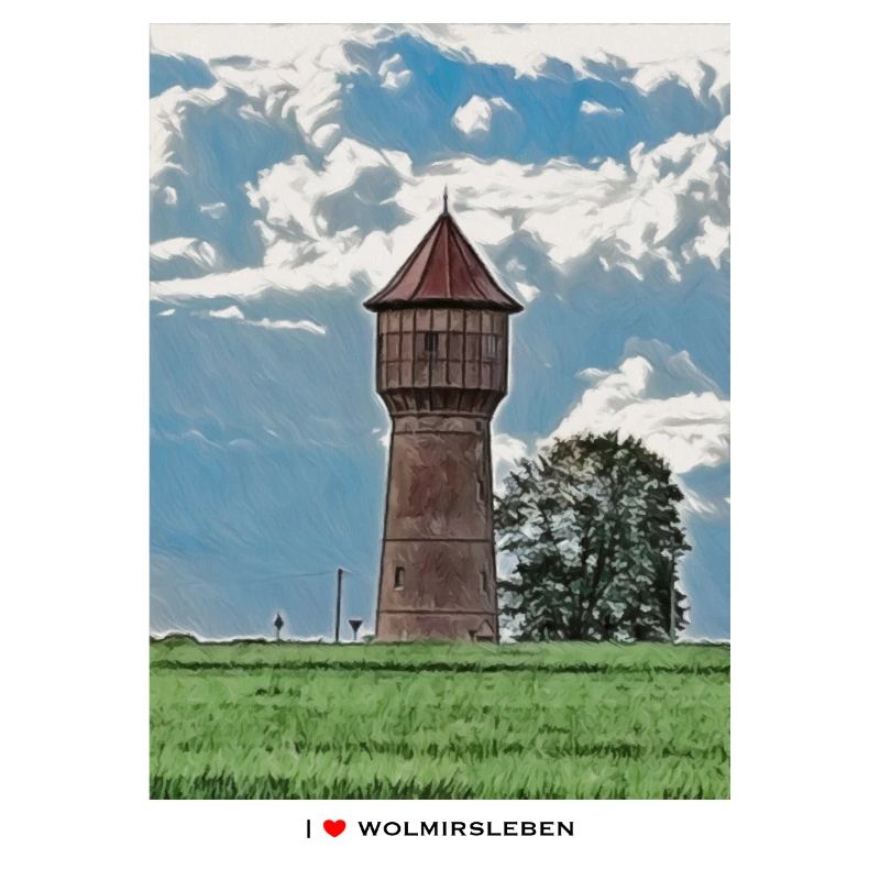Wasserturm heller Stoff
