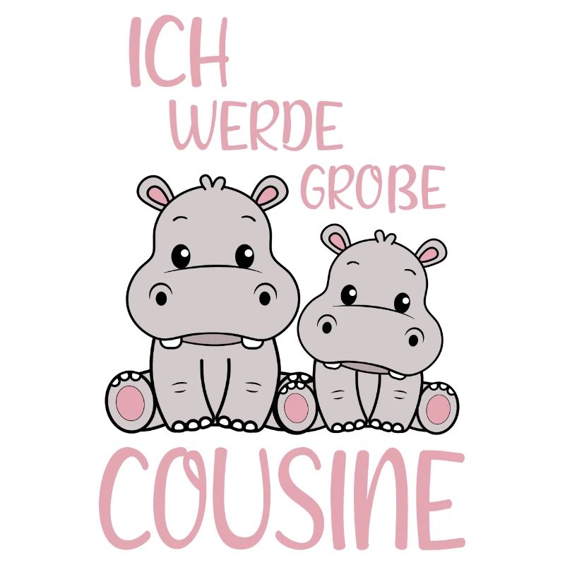 Bald Große Cousine Nilpferde Mädchen Nachwuchs