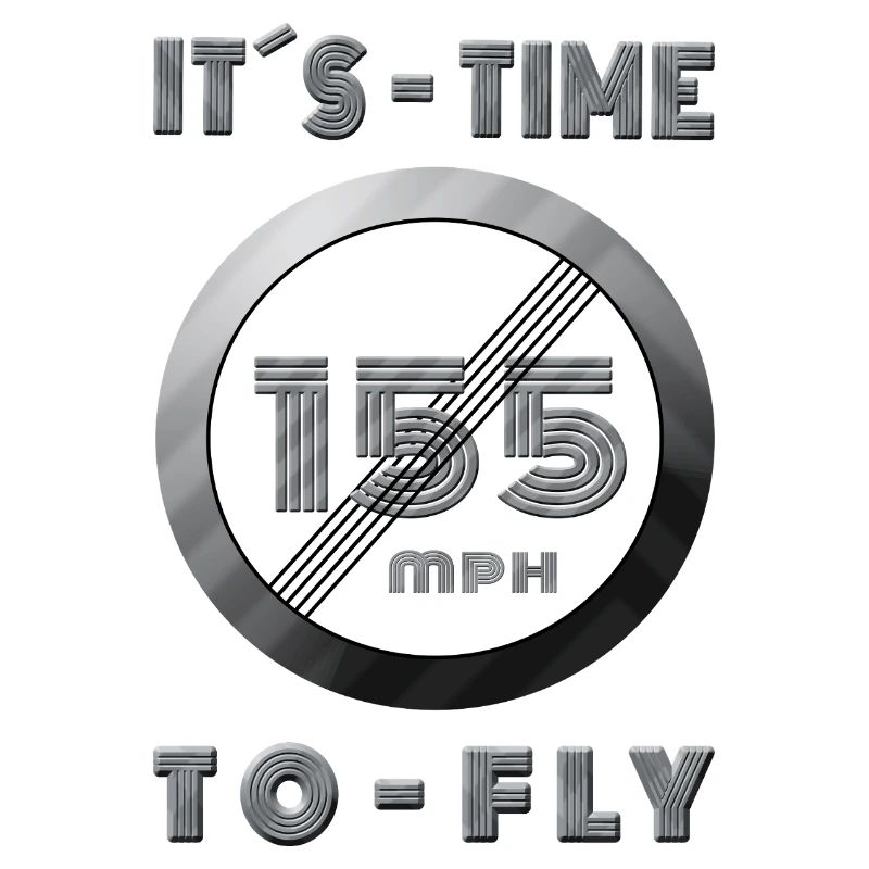 Zeit läuft 155 mph Retro Design