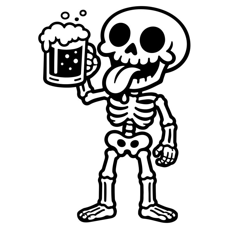 Skelett Bier Comic