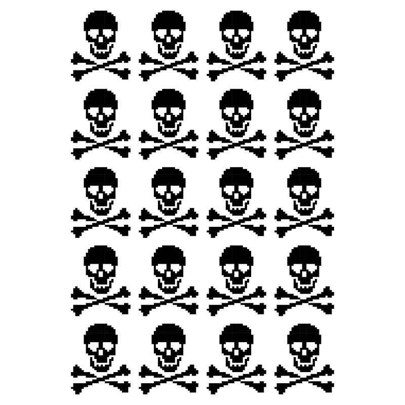 pixelated skulls pattern